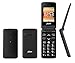 Plum Flipper - Unlocked GSM Flip Phone Big Screen Big Keypad FM Radio Camera Flash Light Tmobile MetroPCS Simple Mobile Straight Talk - Black