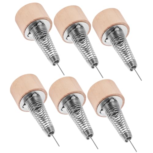 ARTIBETTER 6 Pack Wooden Base Bracket Doll Display Holder Suitable for Needle Felting Dolls Accessories Display Rack Storage Holder