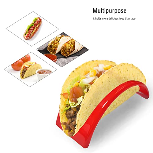 Rhafayre Taco Holder, 36 Pack Taco Shell Stand Tray, Non-Stick Bpa Free, Hard Plastic Dishawashable Stackable Party Supplies Taco Plates For Tortillas Burritos, Hot Dog #TOP4