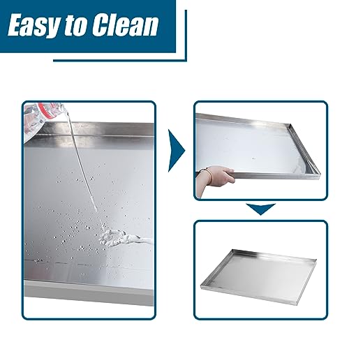 Confote Stainless Steel Replacement Tray for Dog Crate, 35.4″x21.9″ Pet Cage Floor Pan Chew-Proof & Crack-Proof Confote Stainless Steel Replacement Tray for Dog Crate, 35.4″x21.9″ Pet Cage Floor Pan Chew-Proof & Crack-Proof