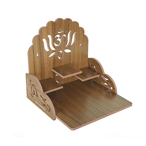 Krupasadhya Wooden Beautiful Plywood Mandir for Pooja Room Home Decoration Wall Hanging Temple 1