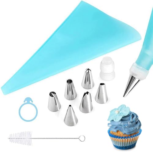 絞り袋 絞り口金 製菓用 クリーム絞り出し袋 使い捨て絞り出し袋 花型作成器 DIY ケーキ 製菓道具 クッキー アイシング デコレーションツール (10個セット)