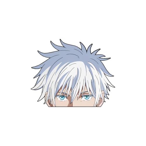 Jujutsu Kaisen Characters Peeker Anime Manga Decal Water Resistant Sticker Indoor Use Ideal for Laptop Window (Gojo)