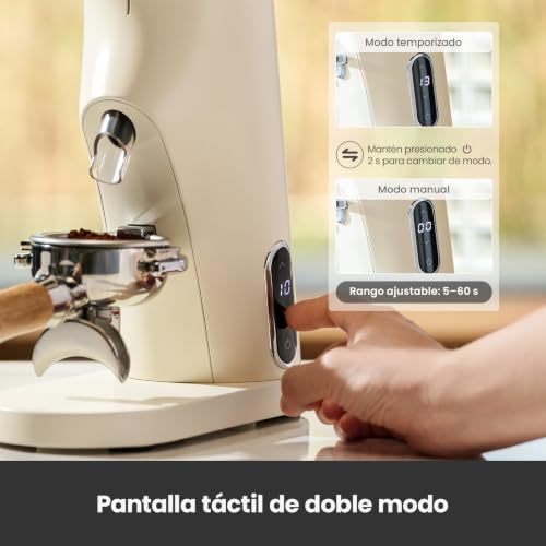 Image of Gemilai Electric Conical Burr Coffee Grinder, Coffee Bean Grinder with Smart 60S Timer, 60 Precise Adjustable Grind Settings for Espresso, 2-12 Cup, Easy to Clean, Durable & Quiet, G9010B White