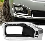 AMSPRAC Fog Light Covers,Front Bumper Fog Lamps Bezel Cover Trim,Fog Light Covers Replacement fit for GMC Yukon,Yukon XL,2015 2016 2017 2018 2019 2020,Chrome GM1038187 22936426 (Right Side)