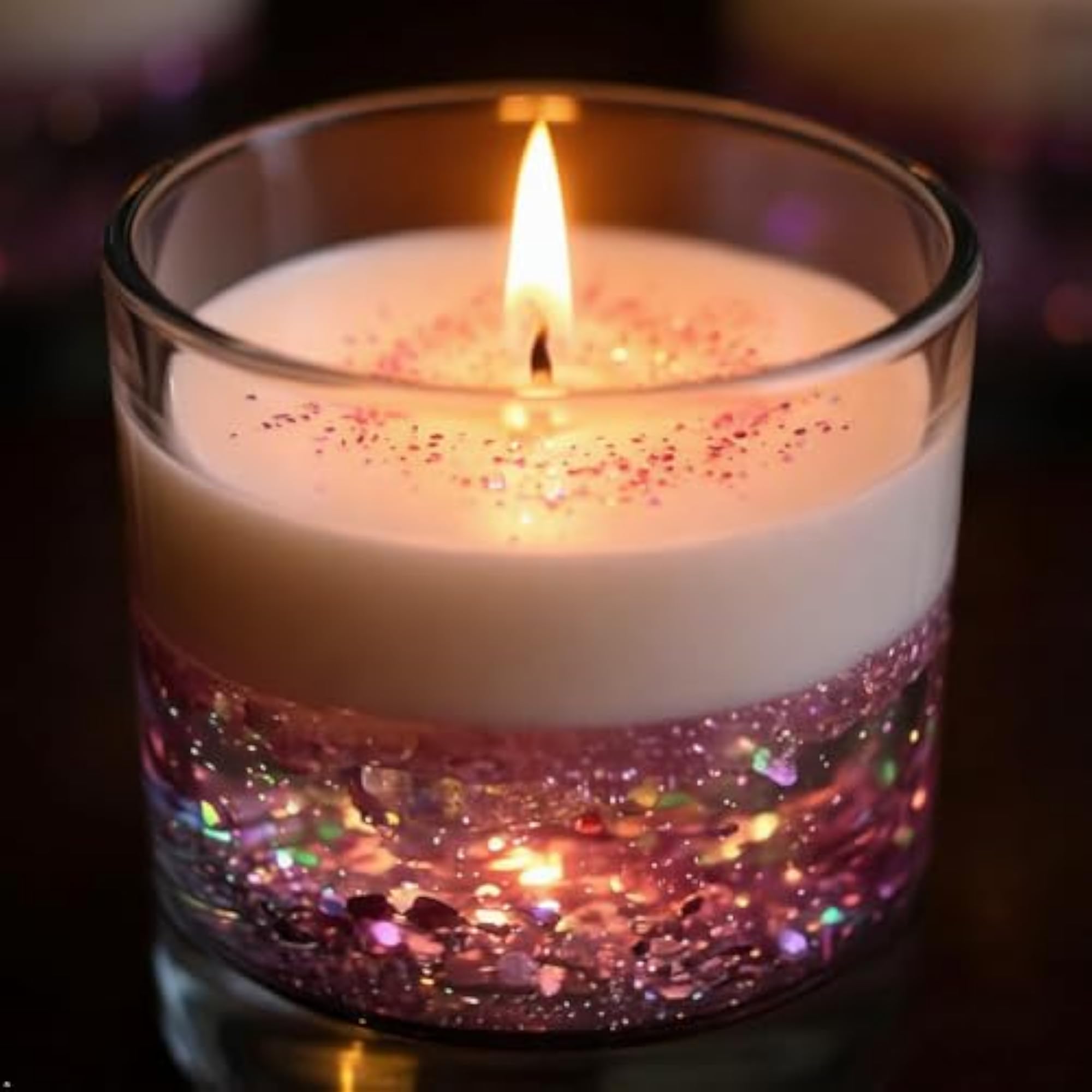 Craftzlane Glitter Gel Candle, Decorative Gift