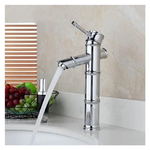 Mitigeur de lavabo en laiton massif chromé de qualité supérieure pour une salle de bains chic