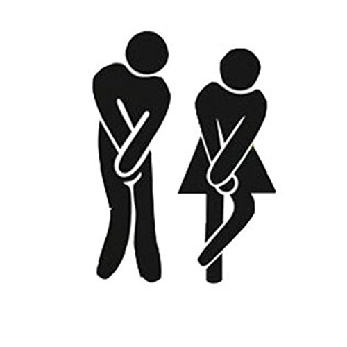 Futaba Removable Cute Man Woman Washroom Toilet Sticker 1
