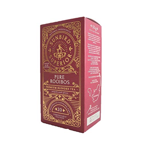 Sunbird Rooibos Pure Rooibos | Roter Tee Bio Cederberg | 20 kompostierbare Beutel | Rare Premium Rooibos | 100% ökologisch verantwortlich Cover