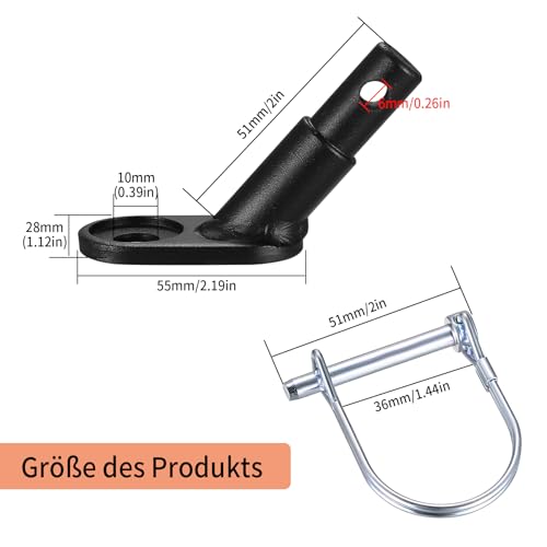 Fahrradanhänger Kupplung, Fahrrad Anhängerkupplung Fahrradanhänger Adapter mit Sicherungsstift, Universal Hundeanhänger Fahrradkupplung für Fahrrad-kinderanhänger Kinderwagen Lastenanhänger