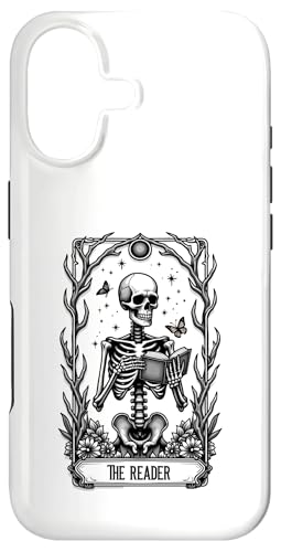 The Reader Tarot Card Skeleton Reading Book Lover �X�}�z�P�[�X iPhone 17 �p