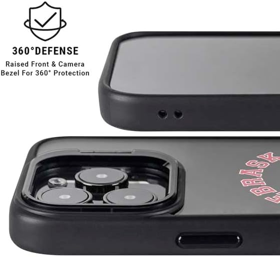 Skinit Kickstand Phone Case Compatible with iPhone 15 Pro Max - Officially Licensed University of Nebraska Blackshirts Design