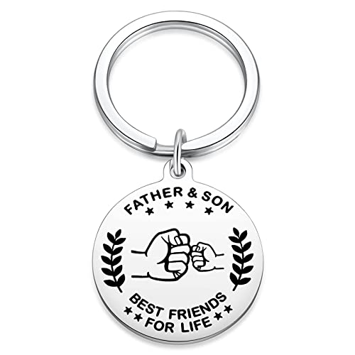 DOYOUDO Dad Keychain from Son Funny Papa Key Chains Gifts for Daddy Unique Fathers Day Birthday...
