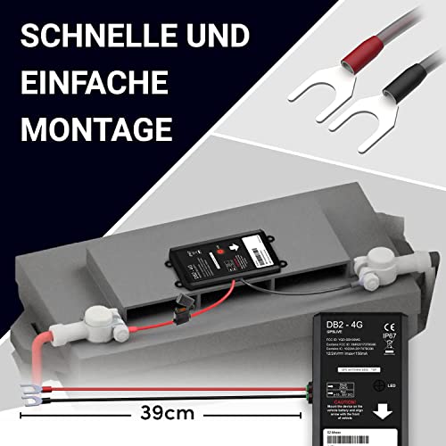GPSLive DB2-4G GPS Tracker Auto, Motorrad, Wohnmobil, KFZ | Made in EU | Einfache Installation | Livetracking mit App | Keine SIM benötigt | GPS Tracker GPS Sender | Peilsender