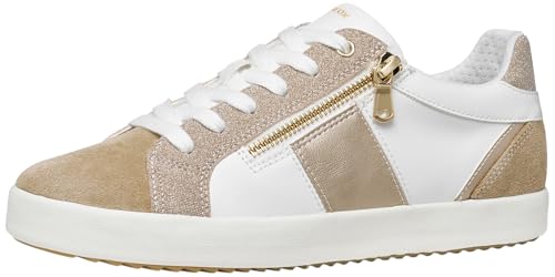 Image of Geox D Blomiee E, Women's Sneakers, White Cream, 5
