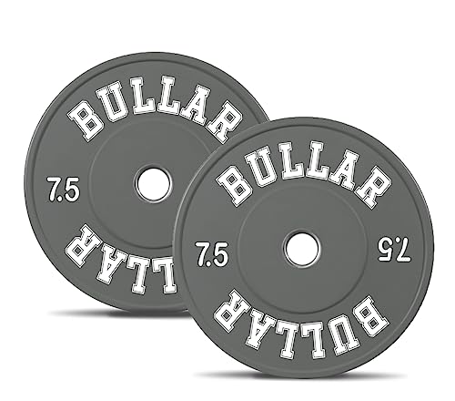 Image of BULLAR Olympic Color Rubber Bumper Plates Weightlifting Gym spare plates (15 KG SET (7.5KGX2))