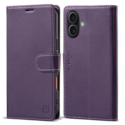 Wallet Case for iPhone 17 with Credit Card Holder,PU Leather Folio Flip Kickstand Protective Shockproof Cover for Apple 17 Phone Case (Purple, for iPhone 17-6.3'')