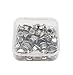 binifiMux 30pcs 304 Stainless Steel M5-0.8mm Hex Flange Nylon Inserted Self Lock Nuts