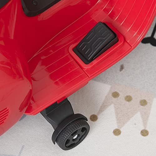 HOMCOM Compatible Kids Ride On Motorcycle Vespa Licensed 6V Battery Powered Electric Trike Toys for 18-36 Months with Horn Headlight Red