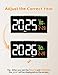 Netzu Alarm Clocks for Bedrooms, Digital Clock with Date Temperature and Weekday, Manual DST, Snooze, 2 Alarms, 4 Volumes for Living Room Home Bedside Desk (Black)
