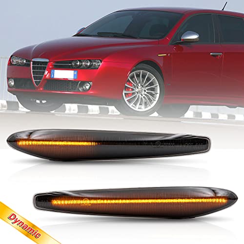 Clignotants LED ambre Alfa 159 Finition fumée haut de gamme anti-humidité