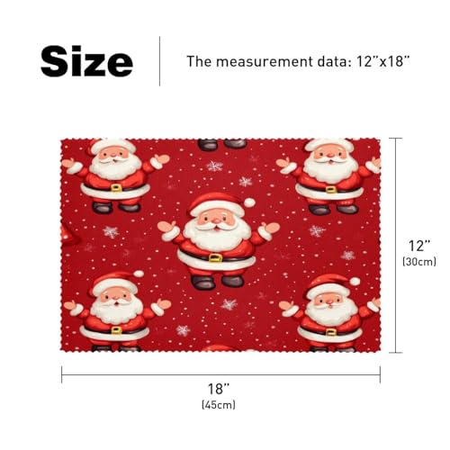 Set de table Noël résistant chaleur pour repas de fête