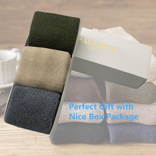 Image of MAGIARTE Womens Boot Wool Socks Christmas Gift Pack Winter Thick Warm Vintage Cozy Crew Socks for Women 3 /4 /5- Pack
