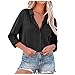 YGbuy 3 Tops pour Les Femmes Blouse À Boutons Femmes Vêtements pour Femmes Hauts De Course À Manches Longues pour Femmes Bouffée Blanche Abstract Print Top Étagères Soutien-Gorge pour Femmes