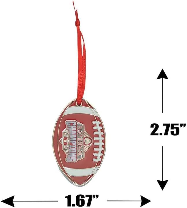 Ohio State Buckeyes 2024 CFP National Champions Football Metal Ornament - Image 2