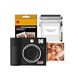 KODAK Mini Shot 3 ERA 4PASS 2-in-1 Instant Camera and Photo Printer (3x3 inches), Initial 8 Sheets + 30 Sheet Pack Bundle, Black