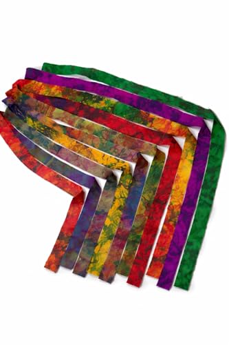 Knitsilk Recycled Sari Silk Strips – Assorted Silk Ribbon Yarn for Knitting, Crochet, Rug Making & Jewelry Making – 50 GMS, 10 Pieces (1 Yard Each) – Mixed Media Craft Fiber