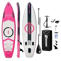 Planche SUP Gonflable – Kit Complet : Pagaie Réglable, Pompe, Sac De Voyage, Siège Kayak, Sangle – Capacité 355 Kg