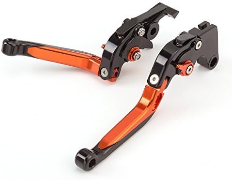 FXCNC Palancas de embrague de freno ajustables ajustables plegables Billet compatibles con Raptor YFM660 01-04, TTR125LLELW 00-16, Banshee 350