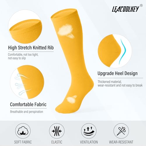 Image of LEACOOLKEY Baseball Belt and Socks Combo Set Adjustable Softball Socks and Elastic Belt for Youth and Adult