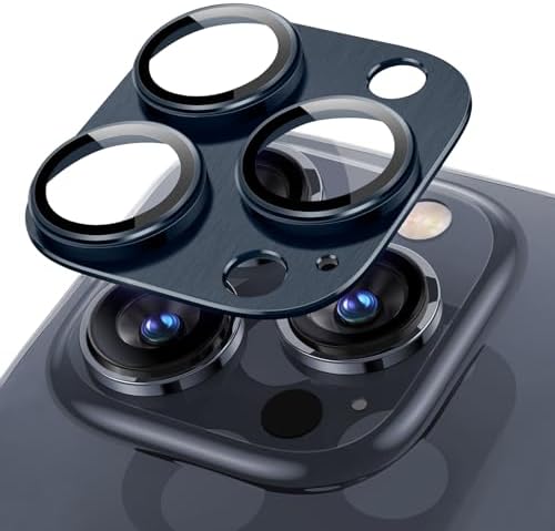 Pellicola Protettiva Fotocamera IPhone 15 Pro / Pro Max - Vetro Temperato 9H Con Cornice In Alluminio - Foto 7