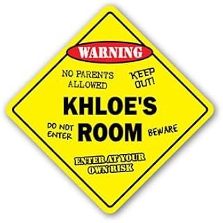 KHLOE'S Room Sticker Sign Kids Bedroom Decor Door Children's Name boy Girl Gift - Sticker Graphic - Auto, Wall, Laptop, Cell, Truck Sticker for Windows, Cars, Trucks, Tool Boxes, laptops