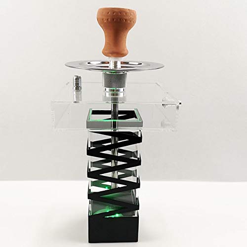 Rteanb Huka Micro Moderne Acryl-Blase Shisha mit einem Schlauch Big Smoke und bunten LED-Licht Shisha Set for… – Bild 7