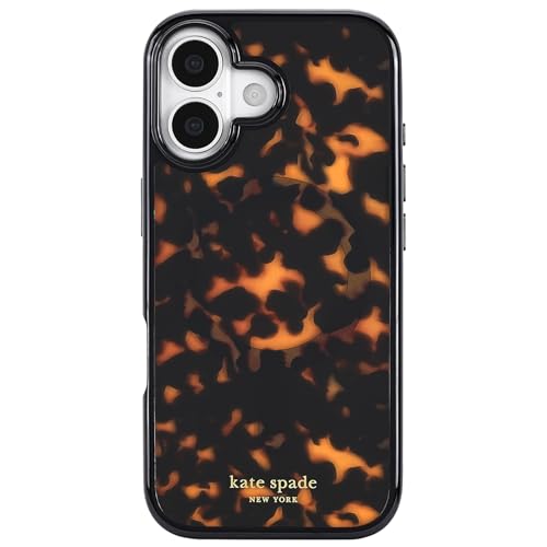 kate spade new york iPhone 17 Case - Compatible with MagSafe - Designer Phone Case - Tortoise Brown
