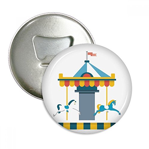 Décapsuleur aimanté et badge carrousel pour ouvrir vos bouteilles et décorer le réfrigérateur