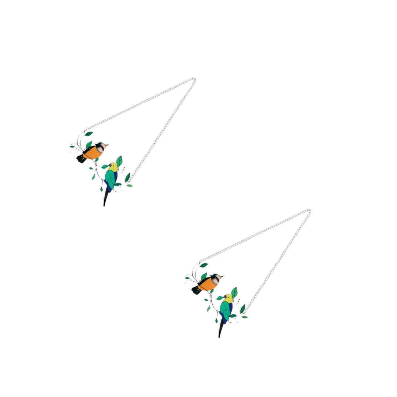 Suspension murale oiseaux effet vitrail en acrylique de qualité supérieure pour fenêtre