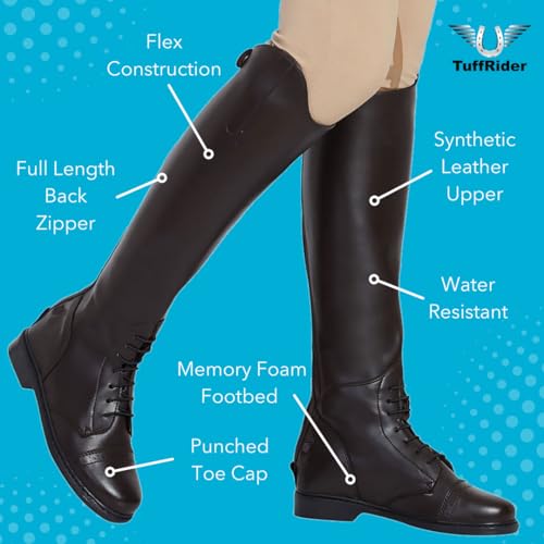 Image of TuffRider Women's Starter Back Zip Field Boots in Synthetic Leather