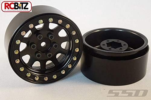 SSD RC1.9" Steel D Hole Wheels (Black) (2)