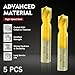 RENYU 5Pcs Cobalt Spot Weld Drill Bit Set Kit, Titanium Coated High Speed Cobalt Steel Weld Cutter Drill Bit Weld Removal Tool 5/16-inch (8mm) YELLOW