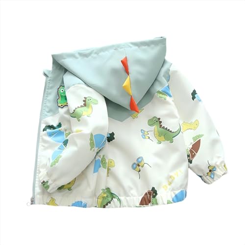 PINU Cartoon Dinosaur Series Zip Coat Thin Fashion Cute Hooded Jacket for Little Boys Girls Spring Autumn Summer
