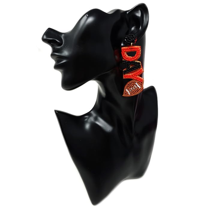 Beaded Game DayPost Earrings Handmade Game Day Earrings College Sport3