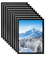 QWORK® 10 Stück A4 Magnetrahmen, Selbstklebend Magnetrahmen, schwarz, für Anzeigen, Hinweise, Dokumente