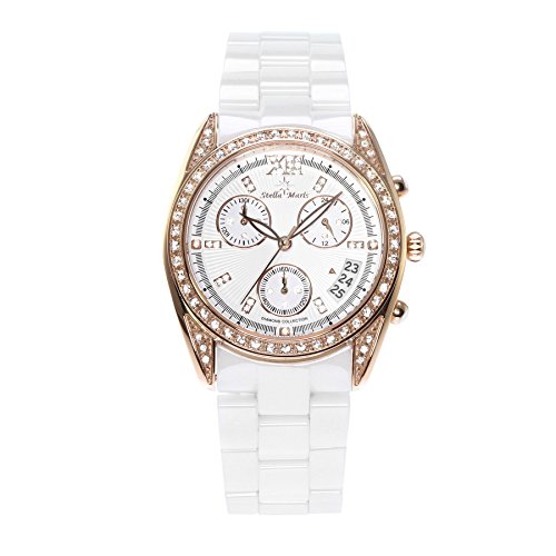 Stella Maris - STM15F4 - Montre Femme - Quartz Analogique - Cadran Blanc - Bracelet Céramique Blanc