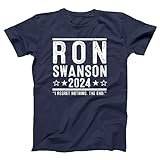 Ron Swanson 2024 - Funny Comedy Humor Mens Shirt X-Large Navy