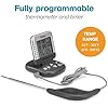 Polder Classic Digital Thermometer and Timer, Meat Thermometer for Cooking, Stainless Steel Probe, 24-Hour Countdown Timer with 40 Long, High-Heat Silicone Cord