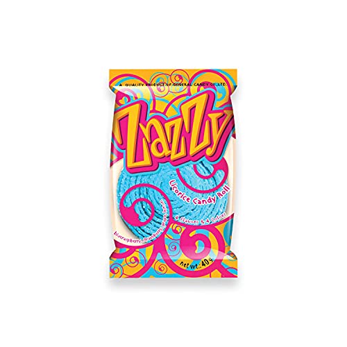 Zazzy Sour Chewy Candy Jelly Rolls 40Gram - Pack Of 24, Assorted